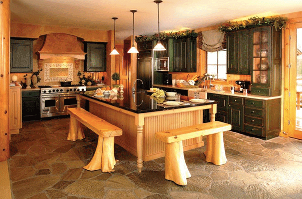 kitchen set kayu desain kuno