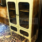 vintage cabinet with glass