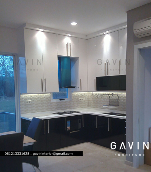 kitchen set minimalis duco piyu PIK Pantai indah kapuk