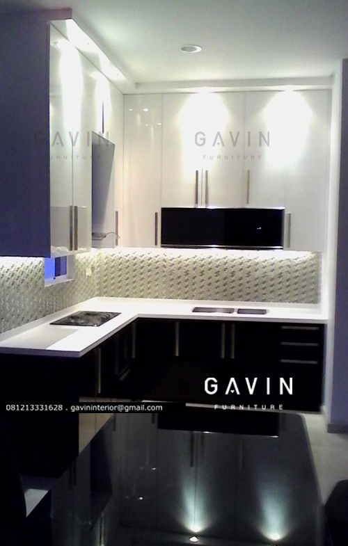 kitchen set minimalis duco piyu pik pantai indah kapuk
