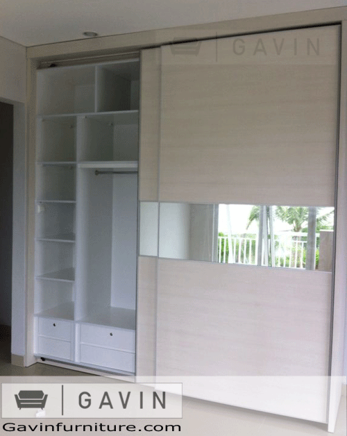 Lemari Sliding 2 Pintu Bahan Multiplek