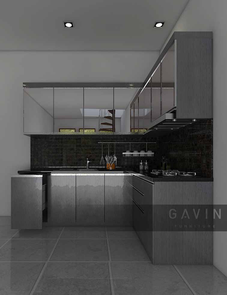  desain  kitchen set minimalis modern 2021 full  kaca  