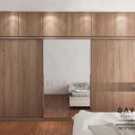 design lemari sliding kaca minimalis project setiabudi Q2719