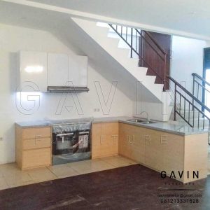 model kitchen set di bawah tangga minimalis hpl di Manado Q2927