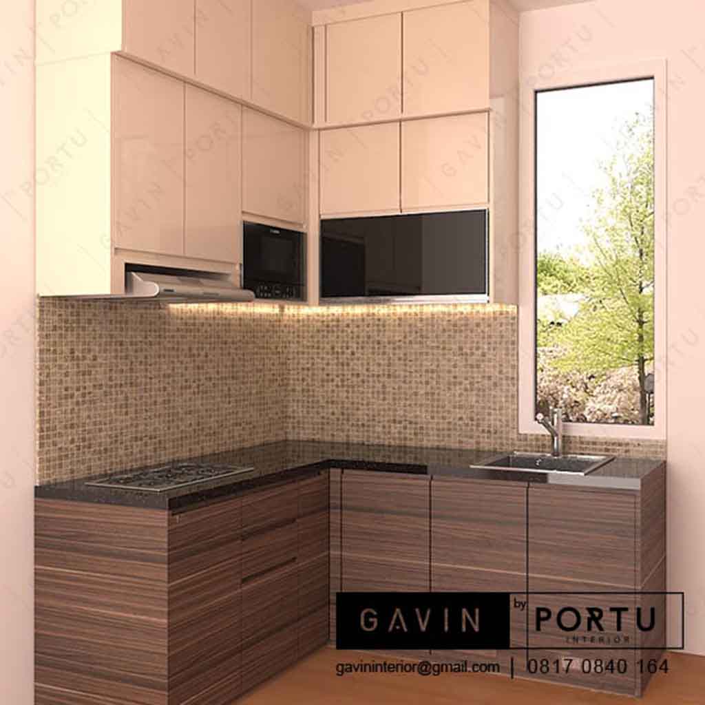  Buat  Kitchen  Set  Dapur Kecil Coklat Di Hj Gari Cluster 