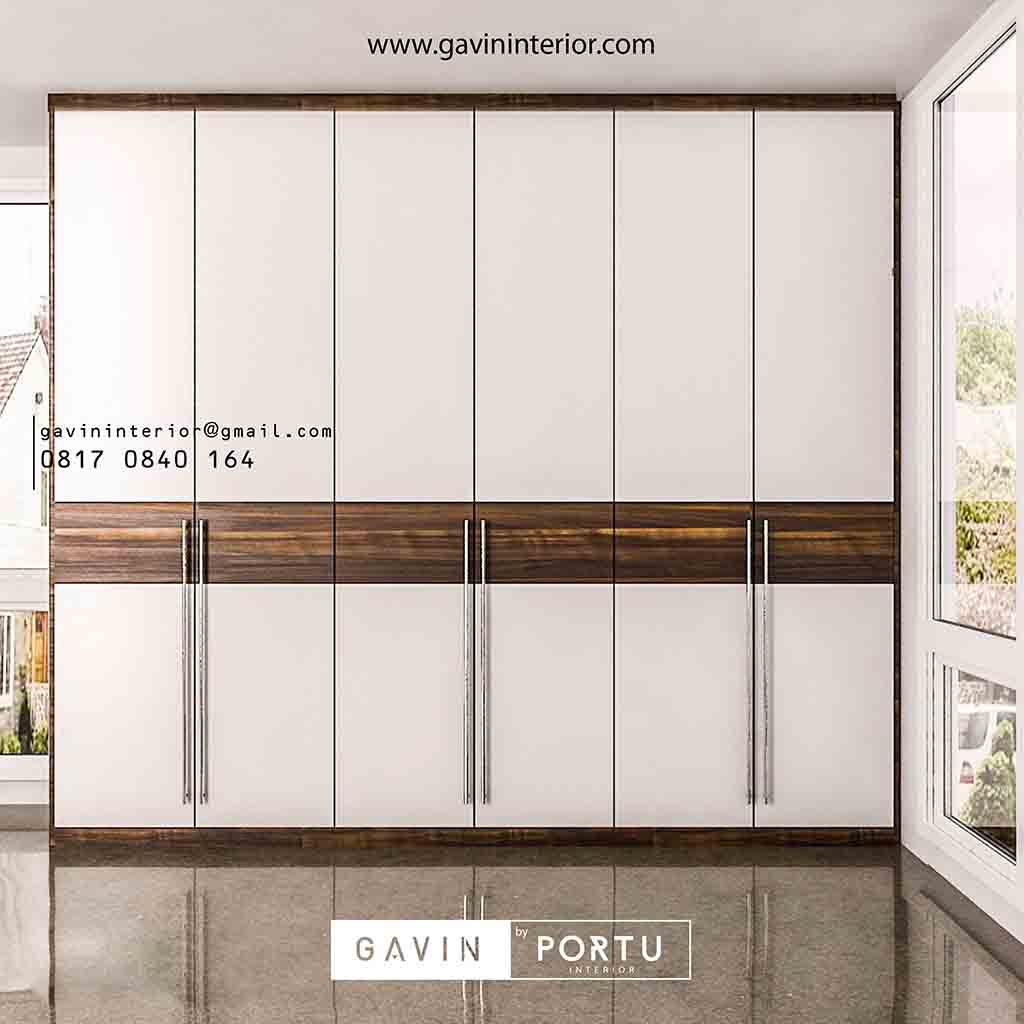  buat lemari baju pintu swing minimalis by Gavin Furniture 