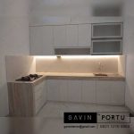 pembuatan kitchen set bentuk L minimalis Gavin by Portu id3253