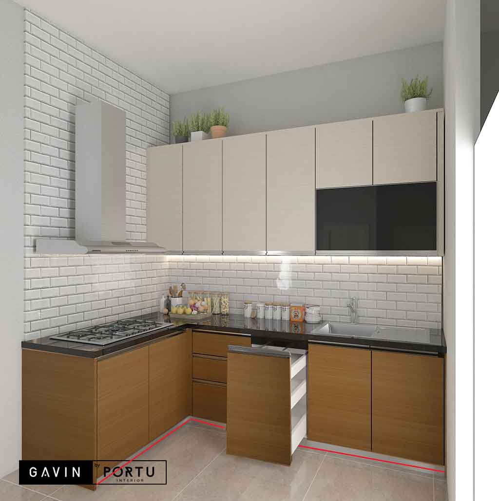 Jual Kitchen Set Minimalis Mungil Project Green Lake City 