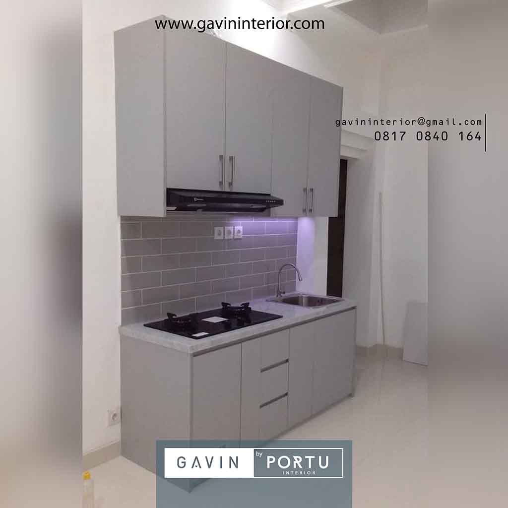 Pembuatan Desain Lemari  Dapur  Kecil  Rumah Taman Ubud Lippo Karawaci Kitchen set minimalis  