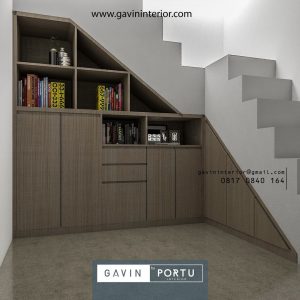  lemari  bawah  tangga  minimalis modern Kitchen set 