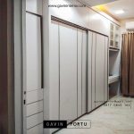 Harga Lemari Sliding Finishing HPL warn broken white
