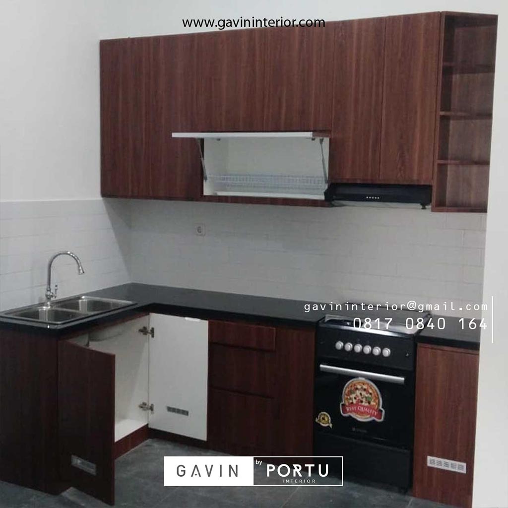 100 Contoh Kitchen  Set Motif  Kayu Model Paling Favorit 