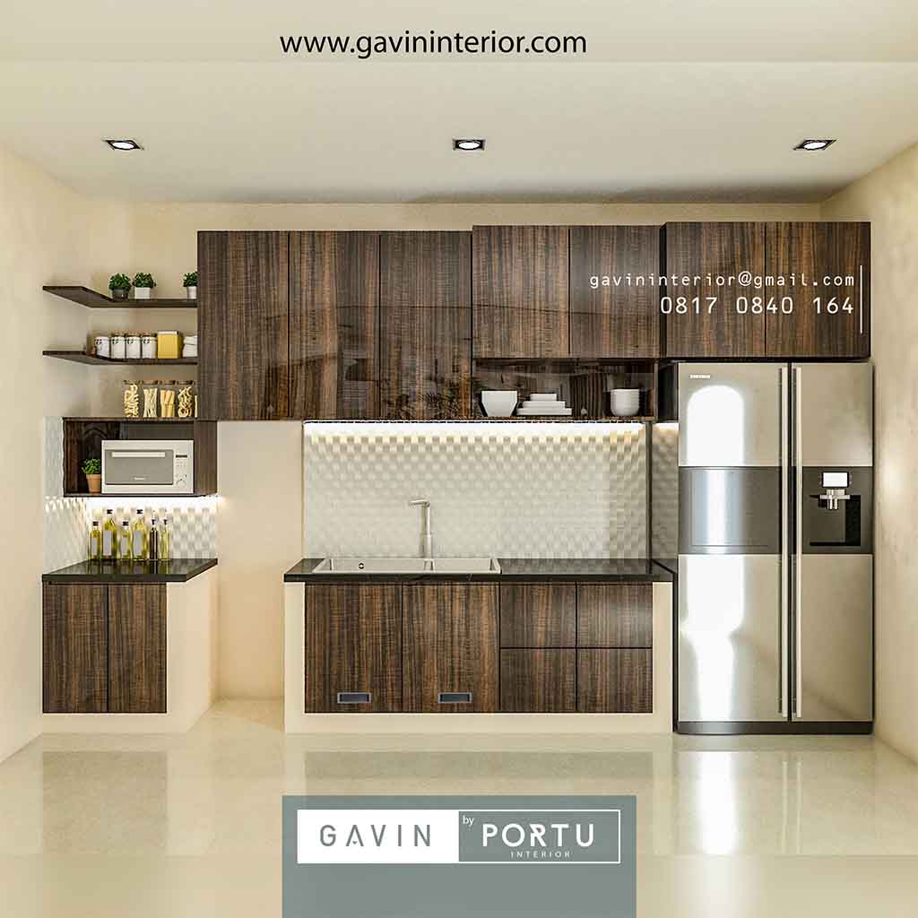  Kitchen  Set HPL Motif  Kayu Klien Premier Estate Setu 