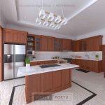 Contoh Kitchen Set Kayu Jati Melamik Kompleks Puspita Loka BSD Serpong ID5231